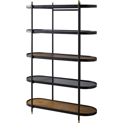 Pearson Dark Brown / Black / Black Bookcase