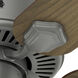 Swanson 44 inch Matte Silver with Autumn Walnut/Natural Wood Blades Ceiling Fan
