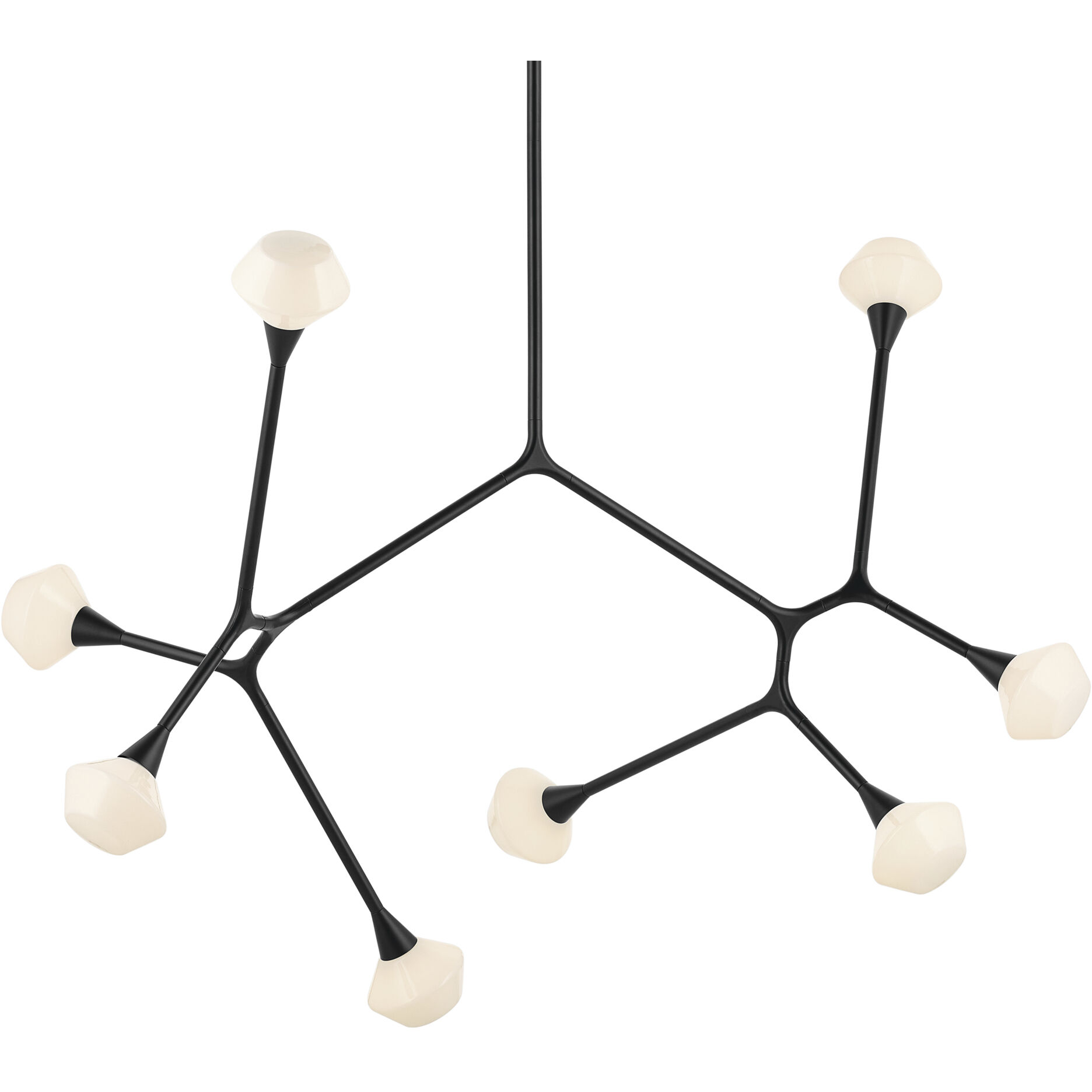 Cassius 8 Light 32 inch Black Chandelier Ceiling Light, Convertible