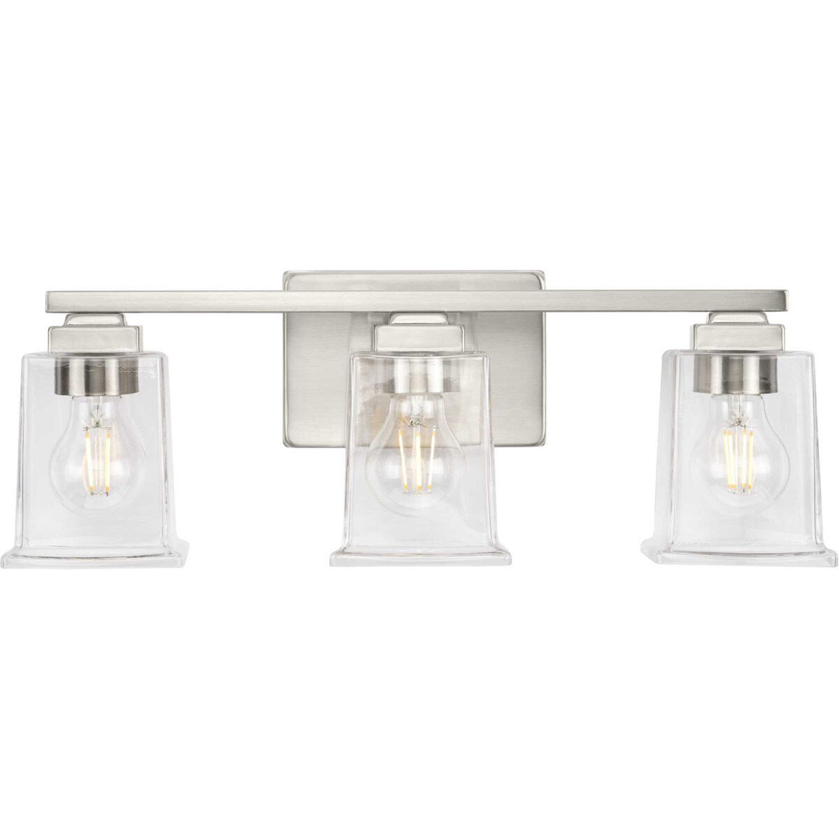 Gilmour 3 Light 20 inch Brushed Nickel Bath Vanity Wall Light