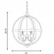 Farmhouse 6 Light 24 inch Wood with Black Pendant Ceiling Light