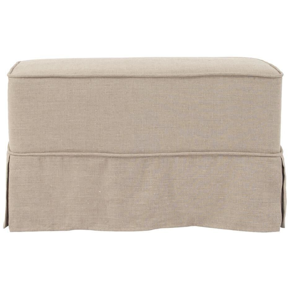 Universal Linen Slub Natural Bench with Slipcover