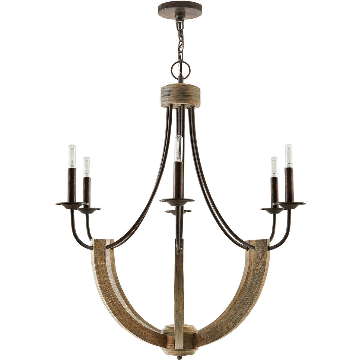 Tybee 6 Light 30 inch Nordic Grey Chandelier Ceiling Light