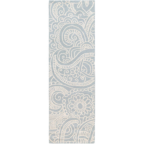Queensland 96 X 30 inch Medium Gray, Light Gray Rug
