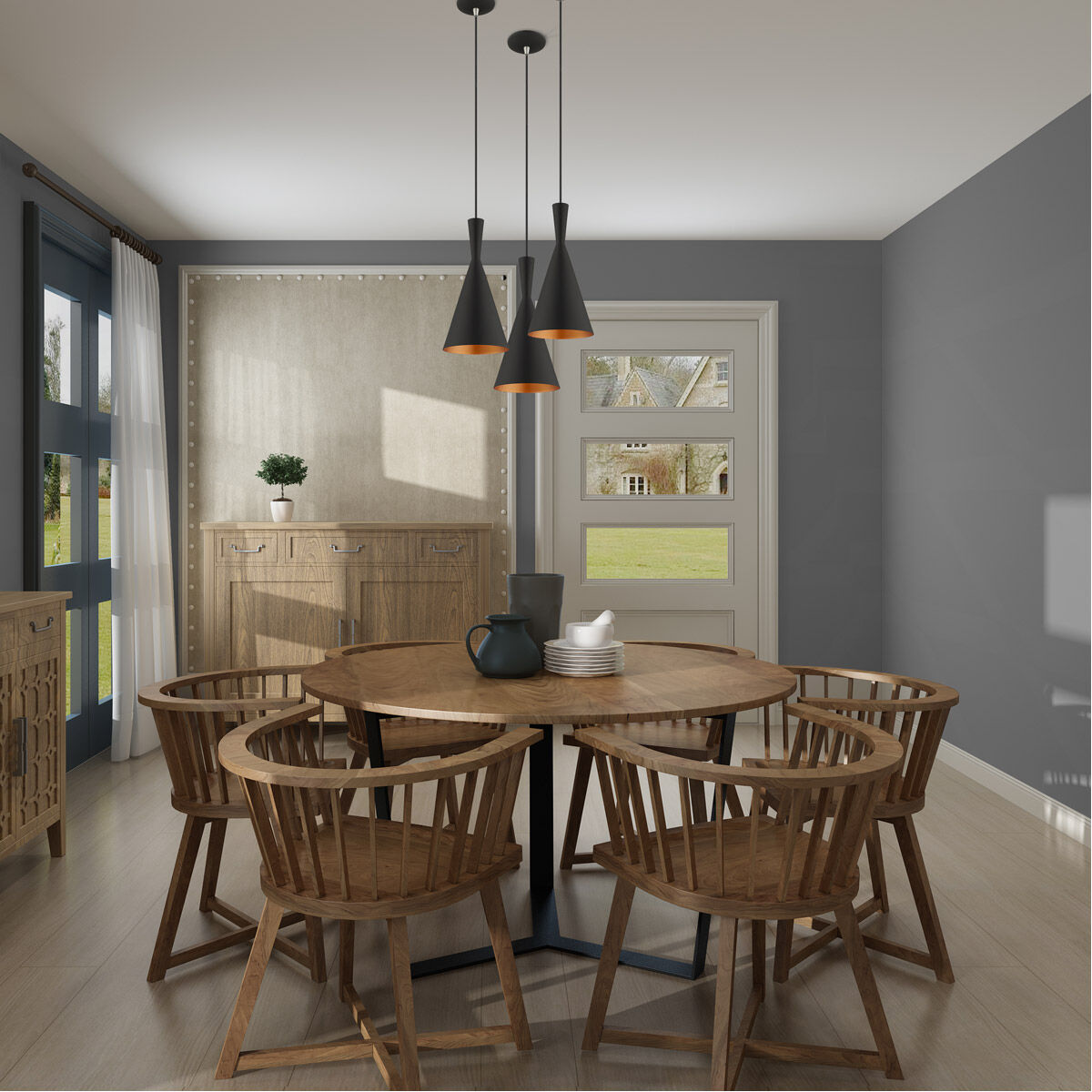 Allison 1 Light 7 inch Black Mini Pendant Ceiling Light