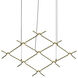 Constellation LED 66.75 inch Satin Brass Chandelier Ceiling Light in 3000K, White