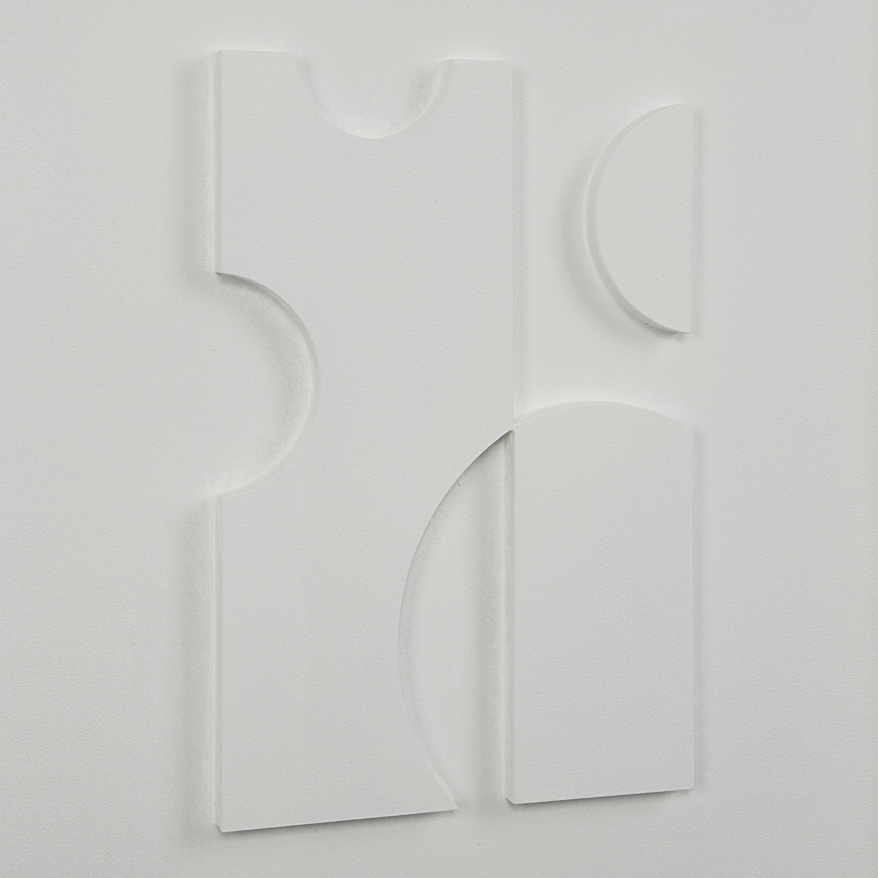 Ispra Matte White Wall Decor, Set of 4