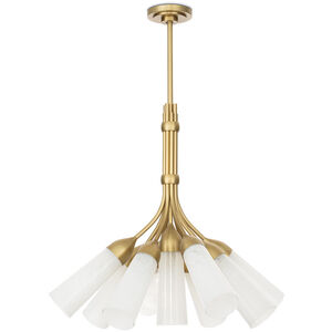 Mousseaux 9 Light 28.75 inch Natural Brass Chandelier Ceiling Light