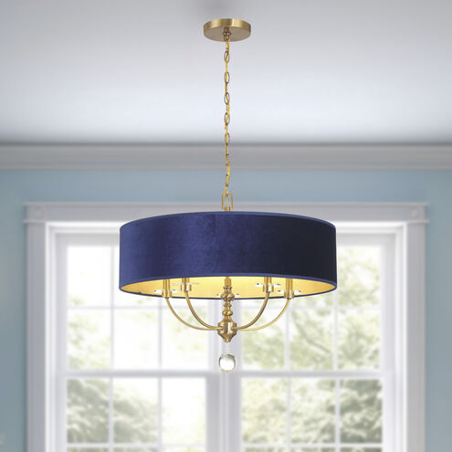 Van Noord 5 Light 26.13 inch Oxidized Aged Brass Pendant Ceiling Light