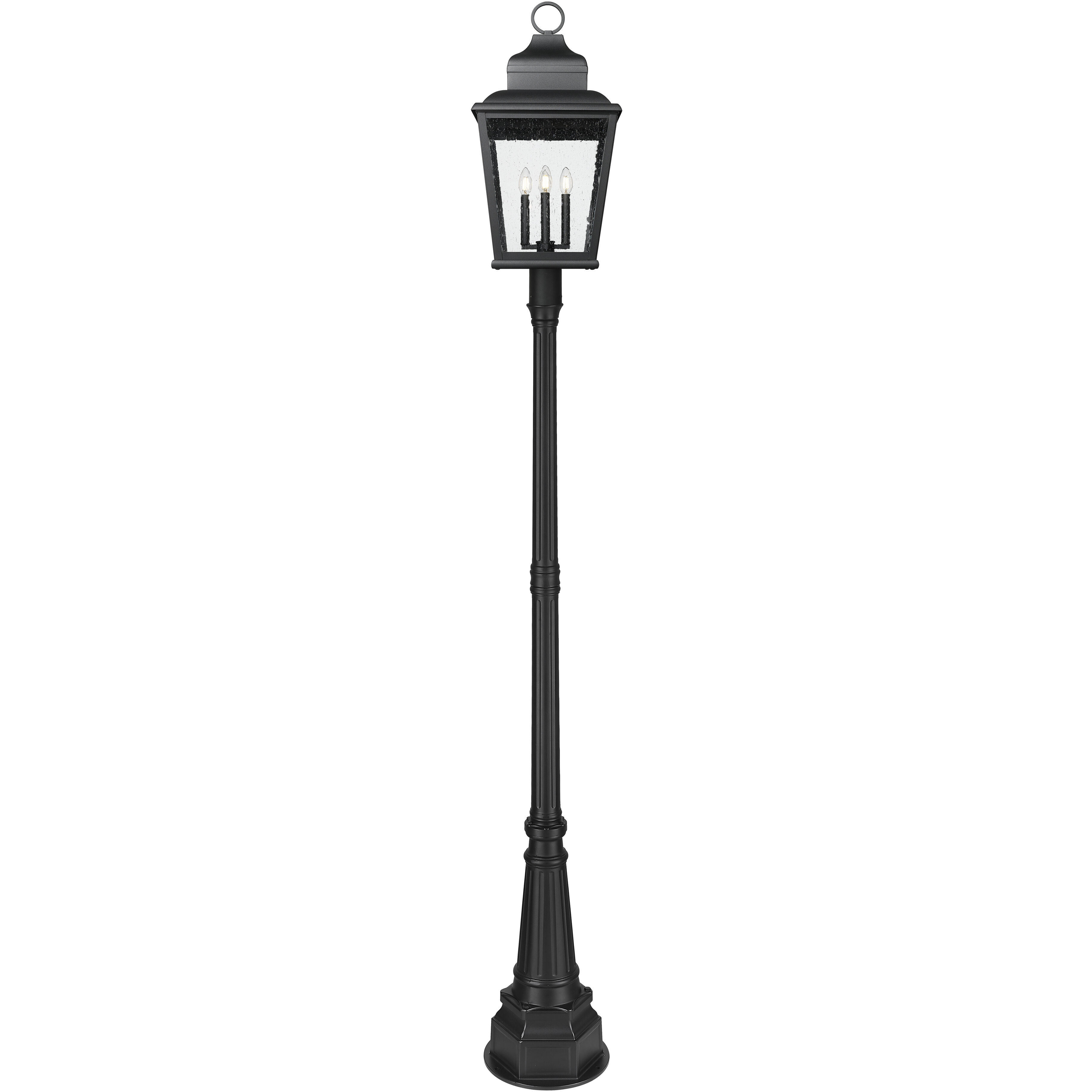 Raphael 4 Light 115 inch Sand Black Outdoor Post Mounted Fixture in Soft Sand Black
