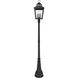 Raphael 4 Light 115 inch Sand Black Outdoor Post Mounted Fixture in Soft Sand Black