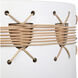 Sabira 17 inch White Glazed with Natural Accent Stool