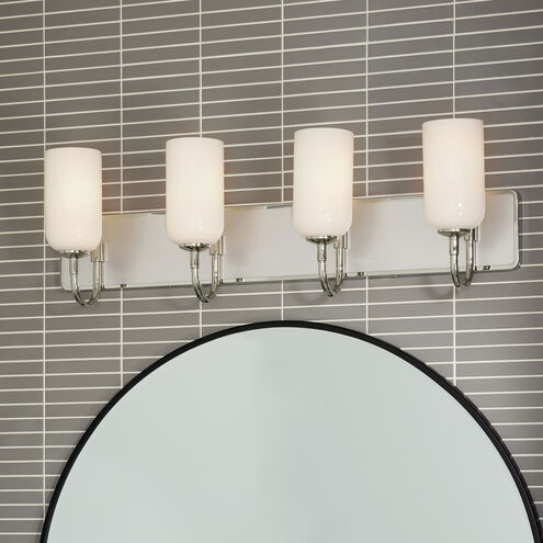 Solia LED 32 inch Polished Nickel with Satin Nickel Bathroom Vanity Light Wall Light