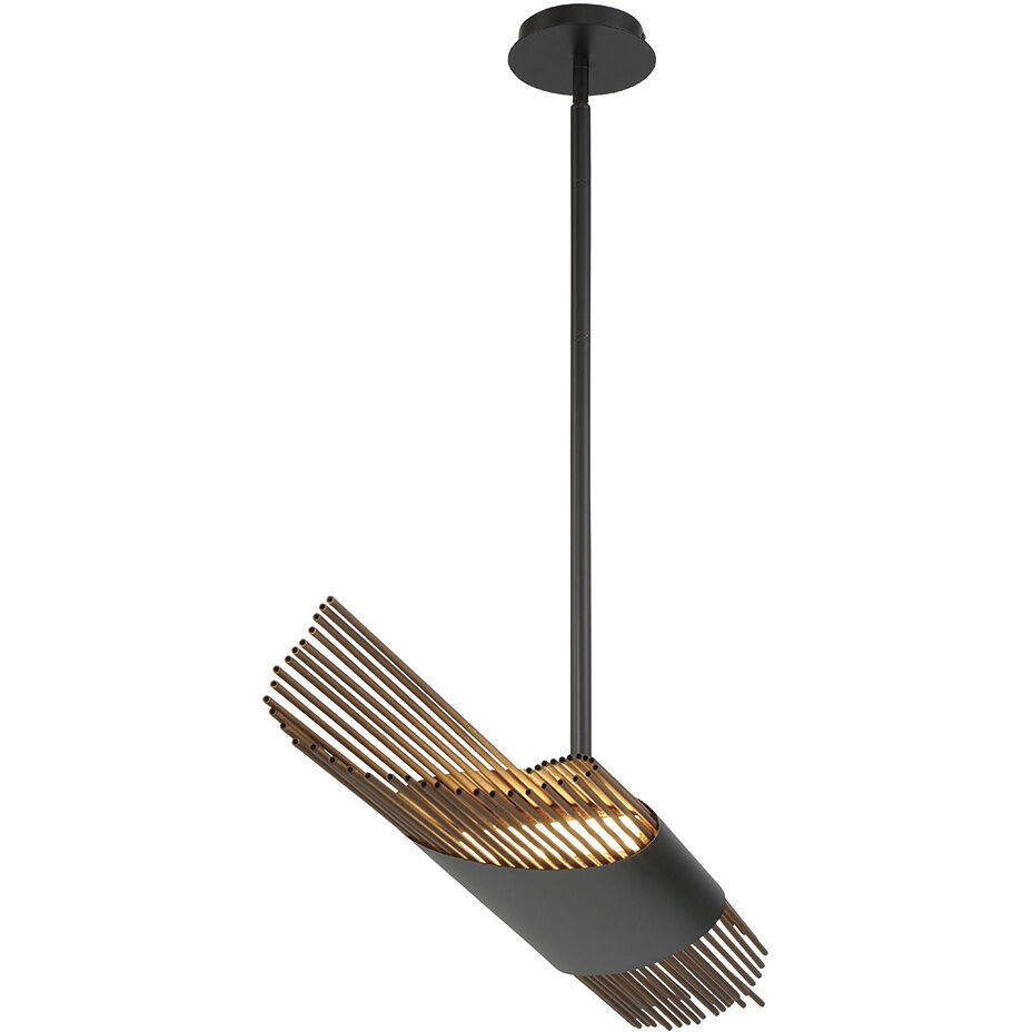 Umura Linear Chandelier Ceiling Light in Black