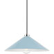 Clivedon 1 Light 20 inch Polished Nickel/Blue Bird Pendant Ceiling Light