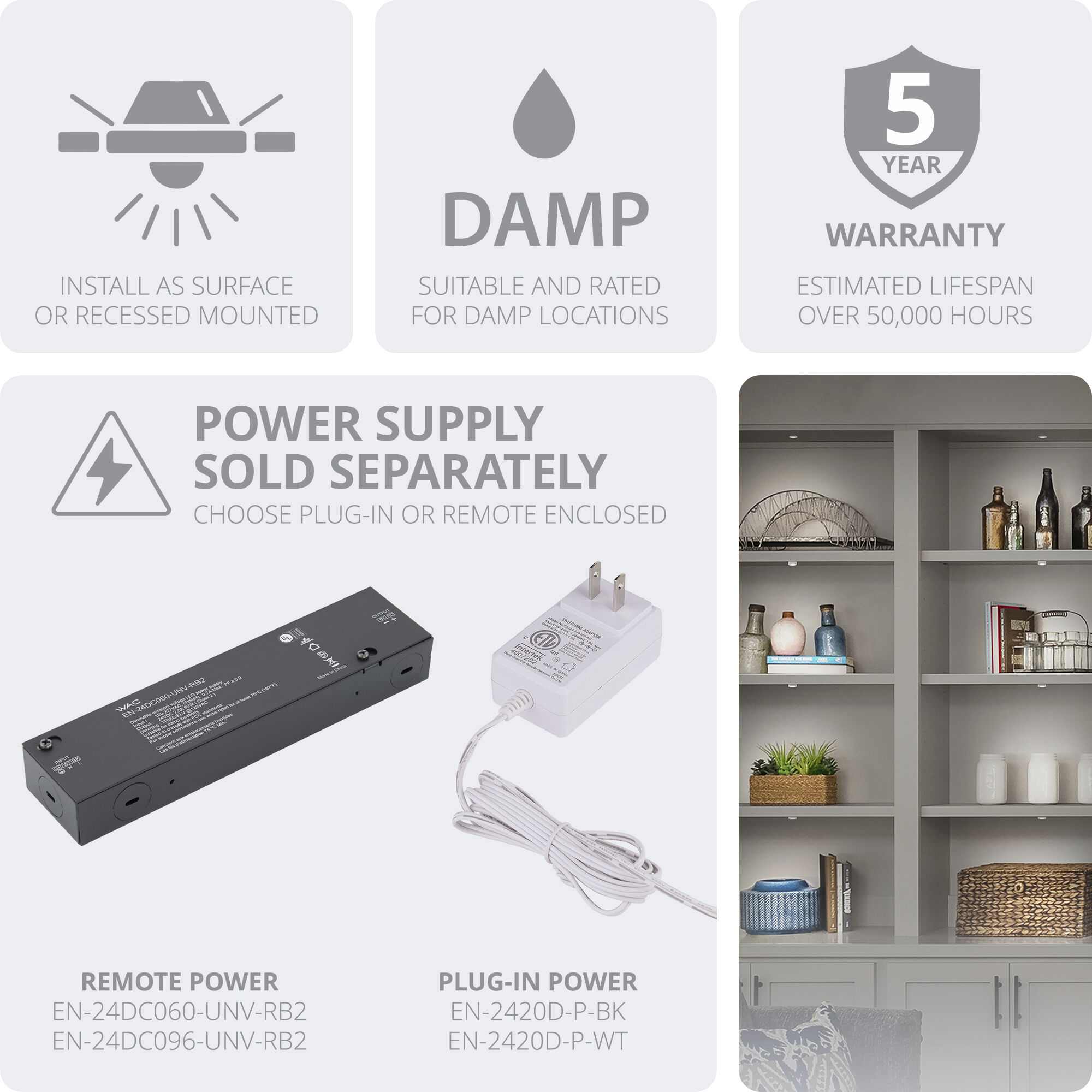 Mini Puck 1 Light 24 White Puck Lighting Ceiling Light, WAC Limited