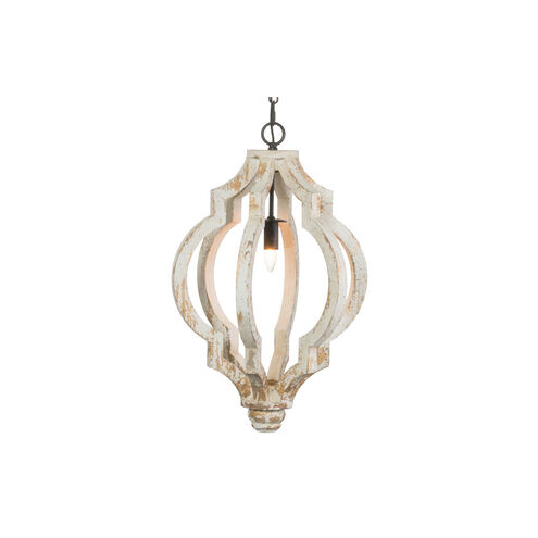Bellamy 16 inch Antique White and Gold Chandelier Ceiling Light