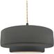 Radiance LED 14.5 inch Gloss Grey and Matte Black Pendant Ceiling Light