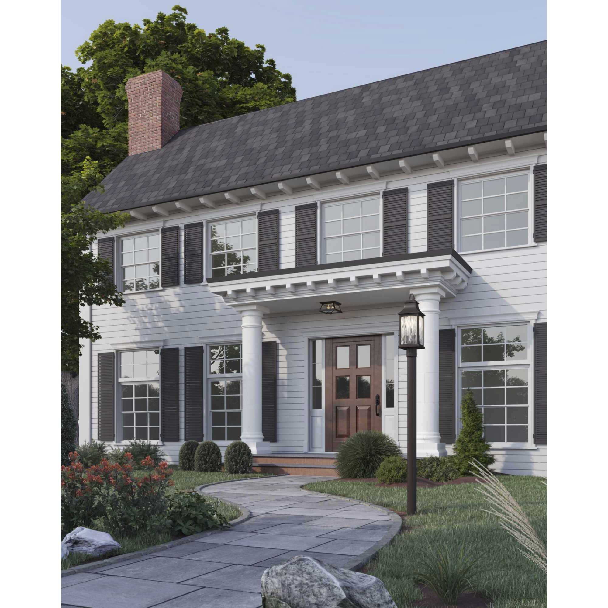 Mac 2 Light 11 inch Textured Black Outdoor Flush Mount