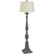Bourgault 64 inch 150.00 watt Peacock Blue and Heathered Oatmeal Floor Lamp Portable Light