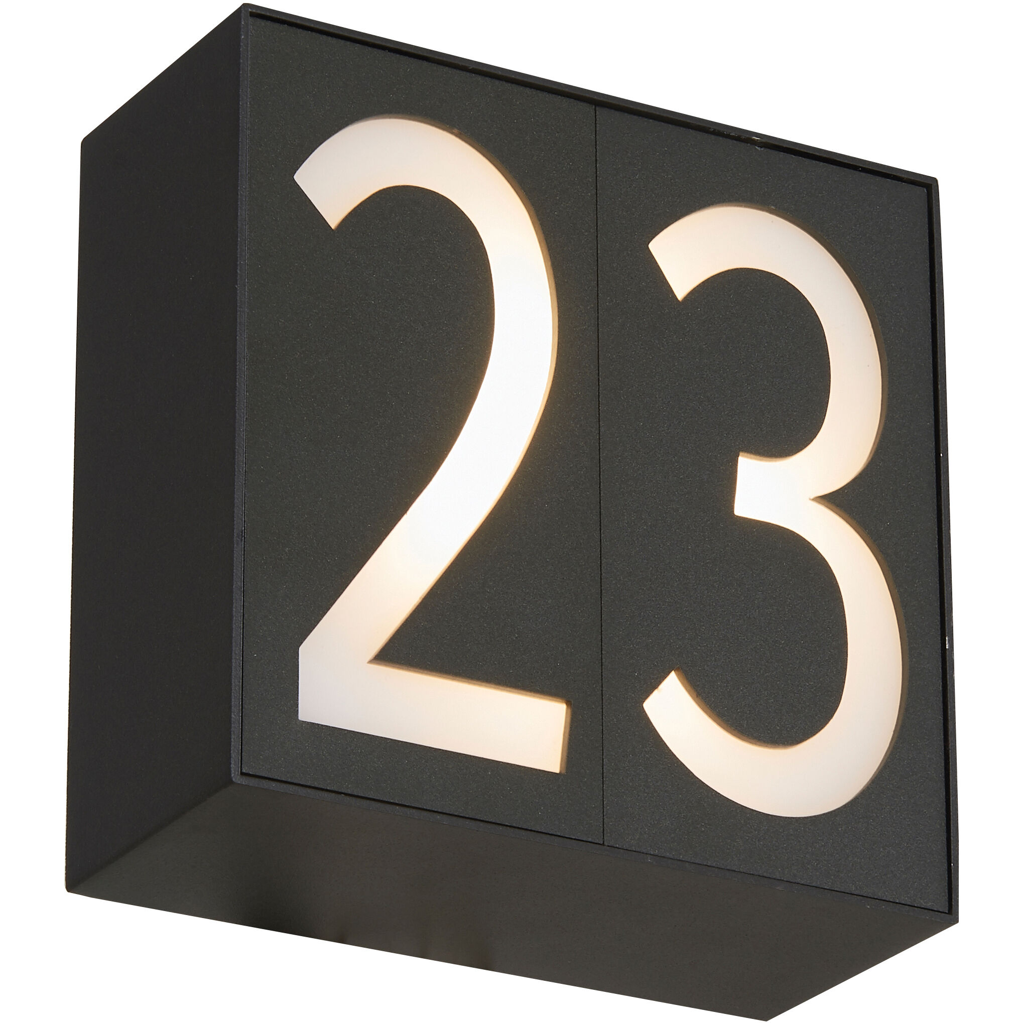 Numero LED 5 inch Matte Black Outdoor Wall Light