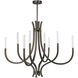 Bradford LED 40 inch Mediterranean Bronze Chandelier Ceiling Light