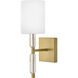 Anika 1 Light 6.25 inch Lacquered Brass Bath Sconce Wall Light