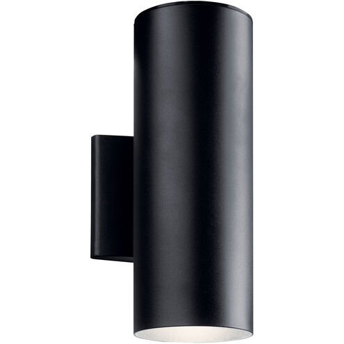 Climates LED 12 inch Textured Black Outdoor Wall, Medium