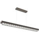 Tessera LED 62.6 inch Flat Bronze with Matte Black Linear Chandelier Ceiling Light