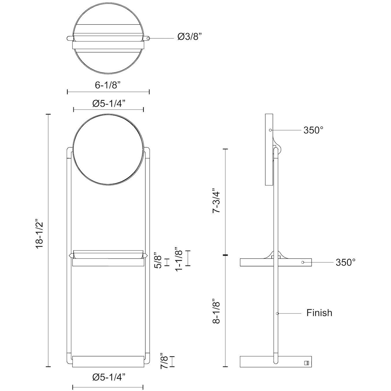 Novel 18.5 inch 27 watt Black Table Lamp Portable Light