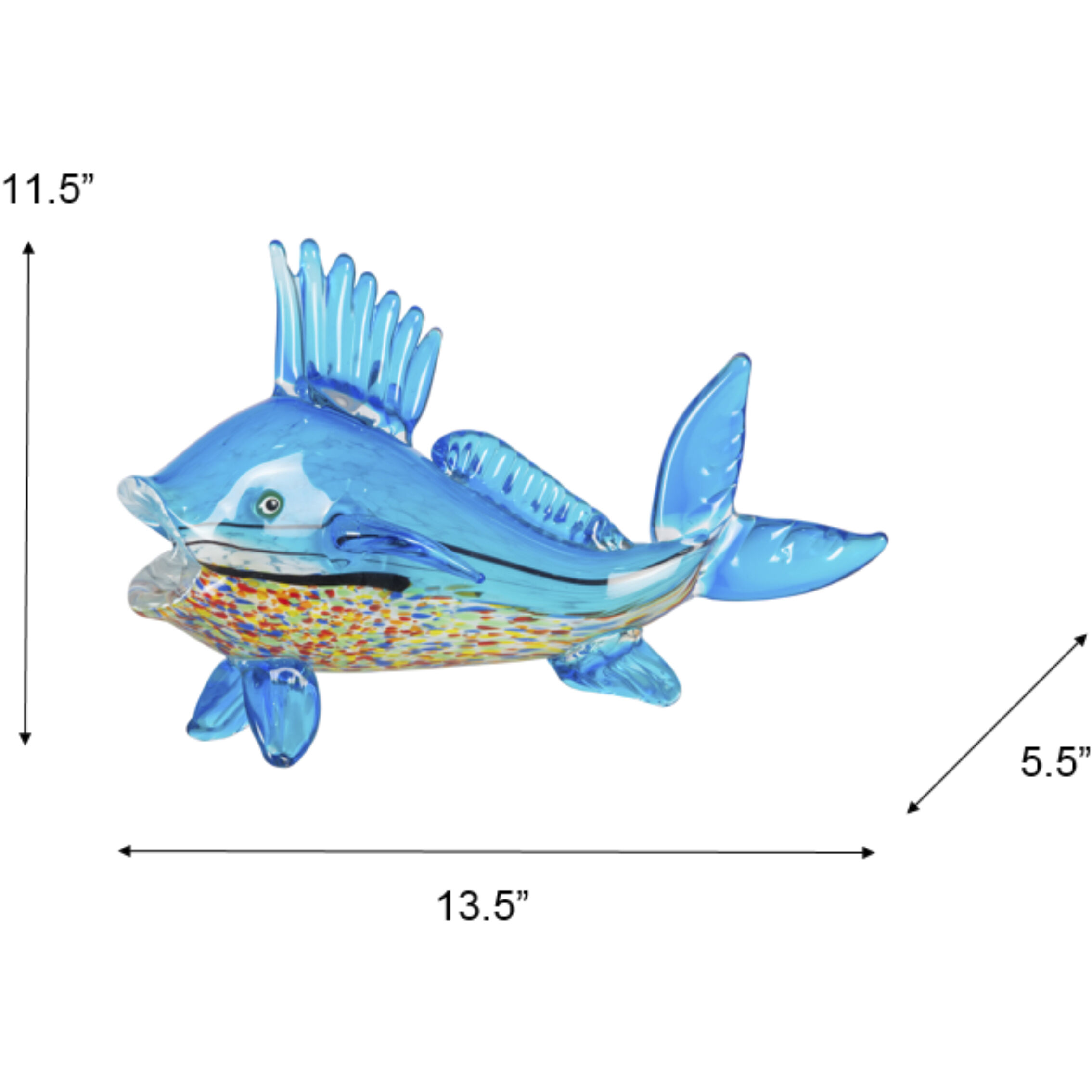 Coronado Blue Art Glass Sculpture