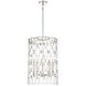 Charming 5 Light 16.63 inch Polished Nickel Pendant Ceiling Light
