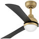 Una 44 inch Heritage Brass with Matte Black Blades Fan