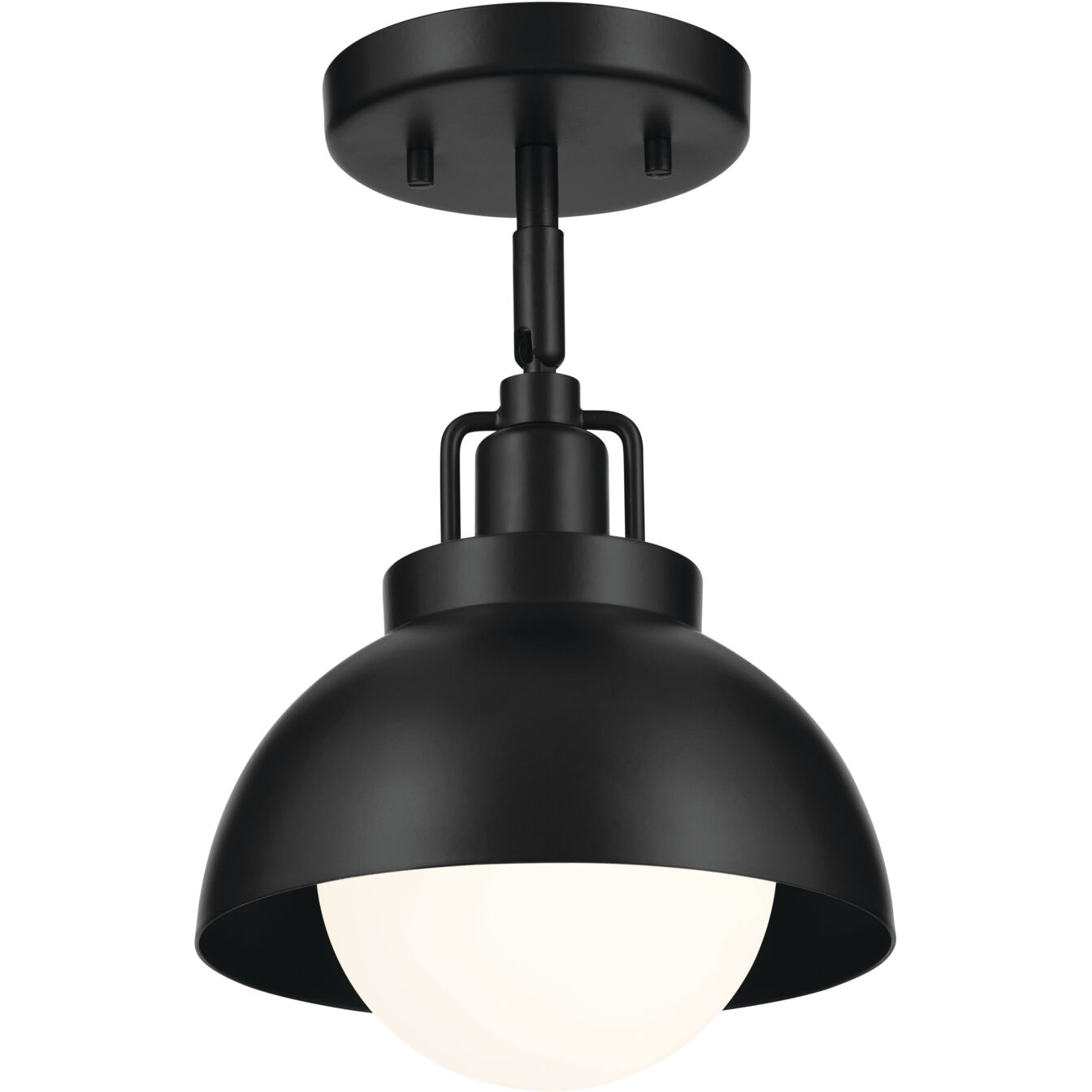 Niva LED 8 inch Black Semi Flush Mount Ceiling Light