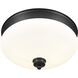 Amon 2 Light 13 inch Matte Black Flush Mount Ceiling Light