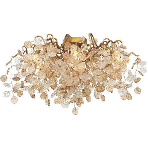 Campobasso 7 Light 27.25 inch Gold Flush Mount Ceiling Light