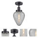 Geneseo 1 Light 6 inch Matte Black Semi-Flush Mount Ceiling Light