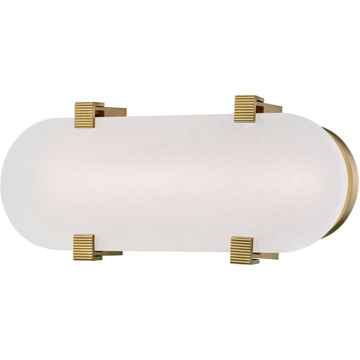 Skylar LED 5 inch Aged Brass ADA Wall Sconce Wall Light, Spanish Alabaster