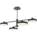 Iris LED 49 inch Graphite with Dark Oak Mobile Chandelier Ceiling Light