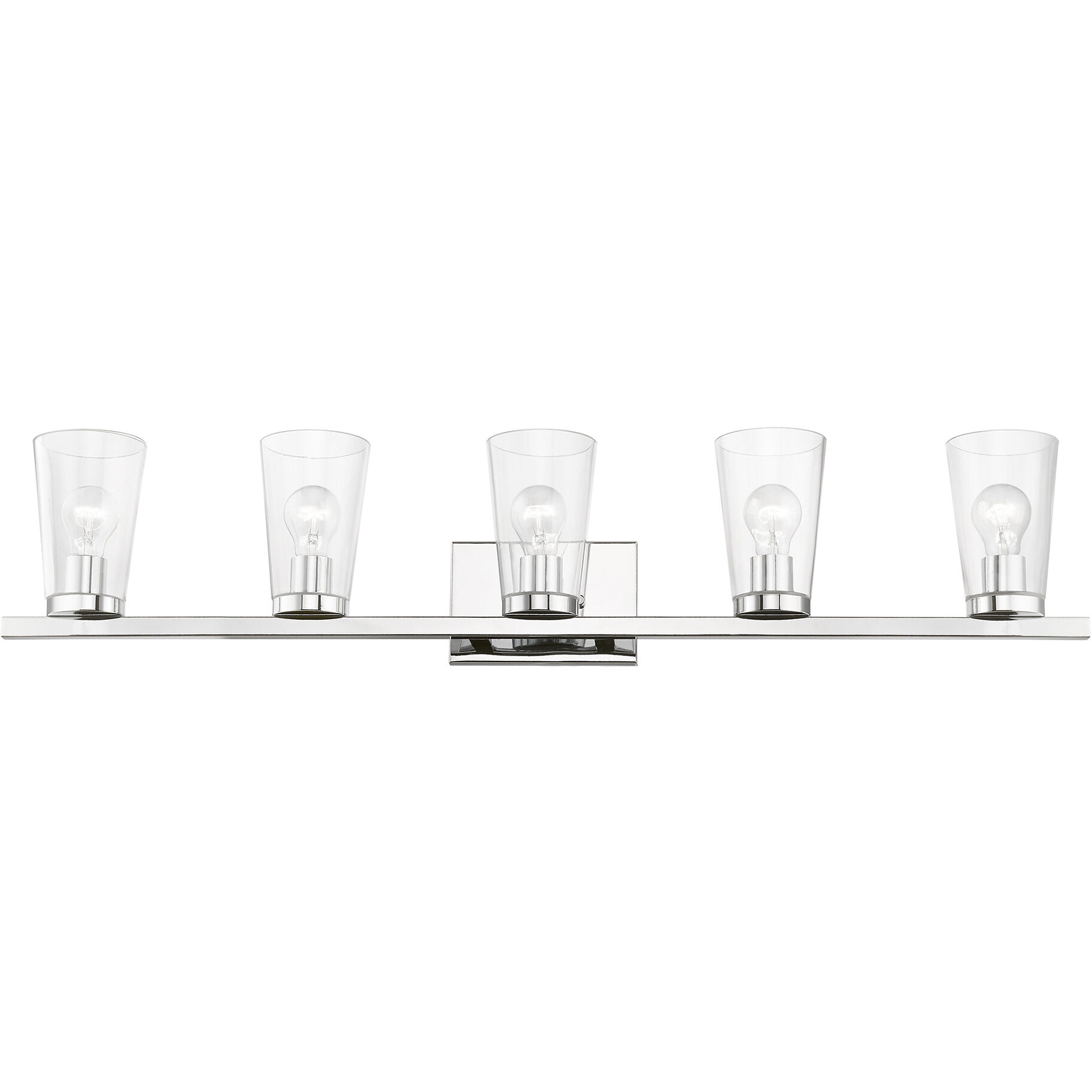 Cityview 5 Light 40 inch Polished Chrome Vanity Sconce Wall Light, Extra Large