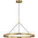 Peter Bristol Cloak LED 36.6 inch Hand-Rubbed Antique Brass Chandelier Ceiling Light