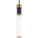 Tubo 1 Light 2 inch Matte Black and Aged Gold Brass Pendant Ceiling Light