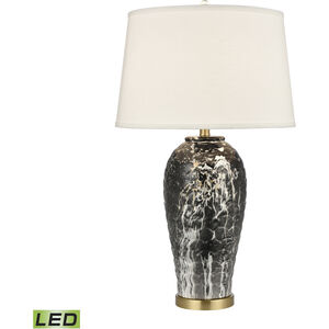Causeway Waters 30 inch 9.00 watt Black Marbleized with Gold Table Lamp Portable Light
