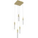 Boa LED 12 inch Brushed Brass Multi Port Pendant Ceiling Light