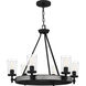 Alpine 6 Light 26 inch Earth Black Chandelier Ceiling Light