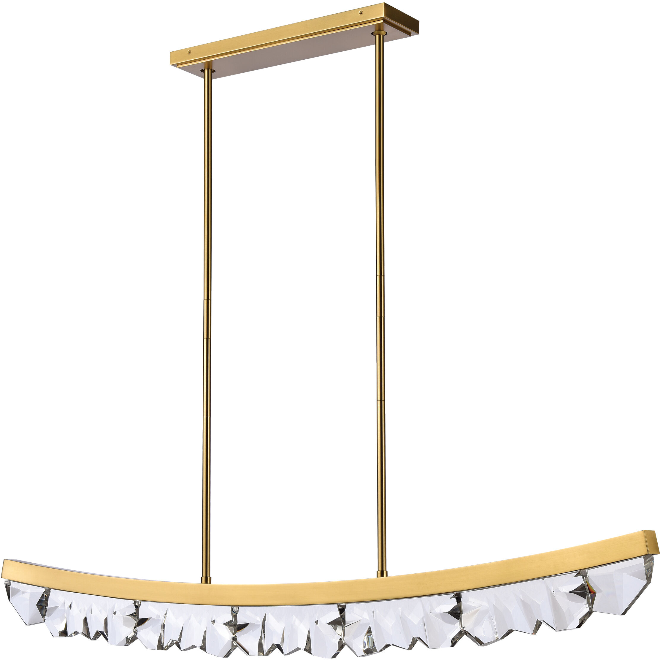 Arcus 1 Light 57.13 inch Aged Brass Linear Pendant Ceiling Light