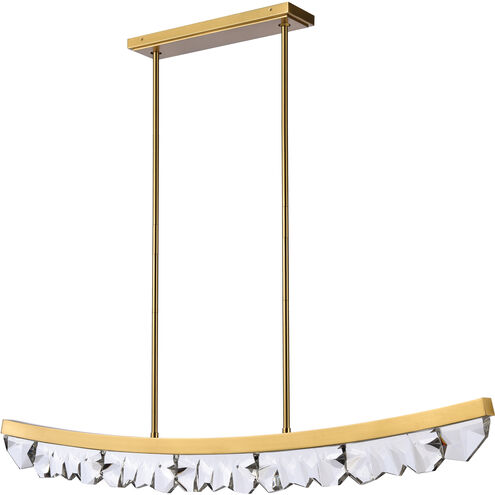 Arcus 1 Light 57.13 inch Aged Brass Linear Pendant Ceiling Light