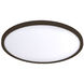 Round LED 15 inch Bronze Flush Mount Ceiling Light in 3500K, WAC Limited