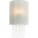 Crystal Reign 1 Light 10 inch Nickel Wall Sconce Wall Light
