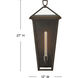 Estate Series Alford Place 1 Light 27 inch Oil Rubbed Bronze Outdoor Wall Mount Lantern